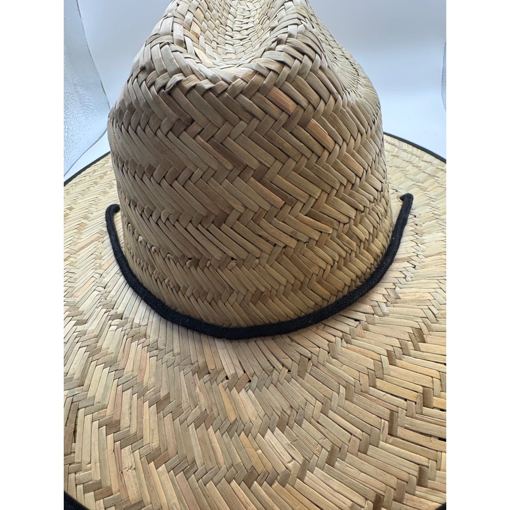 Hurley Straw Fedora Hat Wide Brim Sun Protection Beach Summer Casual Mens Womens - Picture 6 of 13